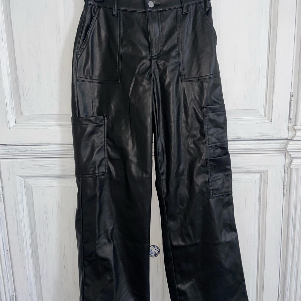 No Boundaries Black Faux Leather Pants